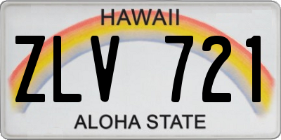 HI license plate ZLV721