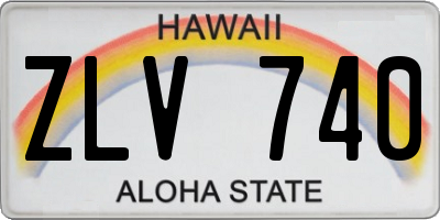 HI license plate ZLV740