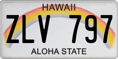 HI license plate ZLV797