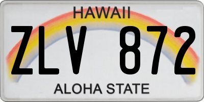 HI license plate ZLV872