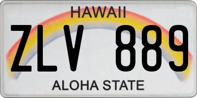 HI license plate ZLV889