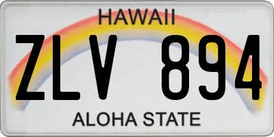 HI license plate ZLV894