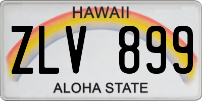 HI license plate ZLV899