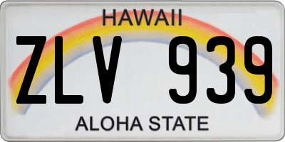 HI license plate ZLV939