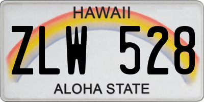 HI license plate ZLW528