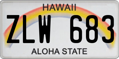 HI license plate ZLW683