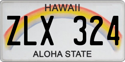 HI license plate ZLX324
