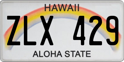 HI license plate ZLX429