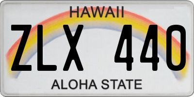 HI license plate ZLX440
