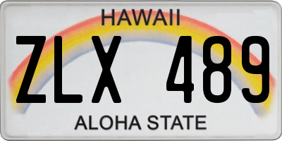 HI license plate ZLX489