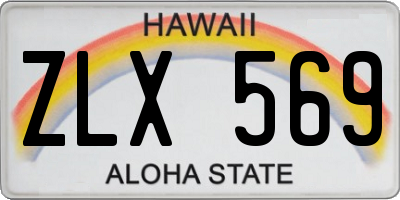 HI license plate ZLX569