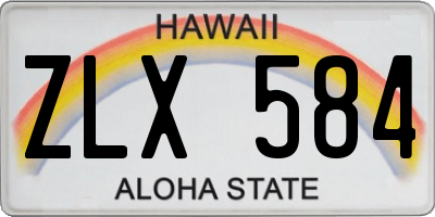 HI license plate ZLX584
