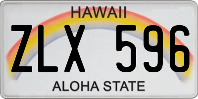 HI license plate ZLX596