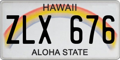 HI license plate ZLX676