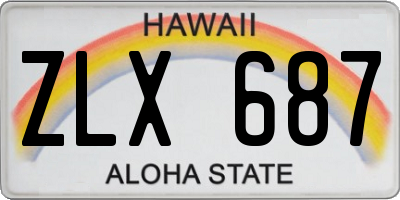 HI license plate ZLX687