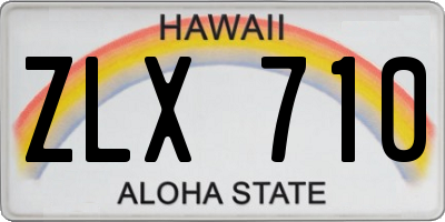 HI license plate ZLX710