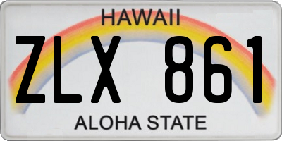 HI license plate ZLX861