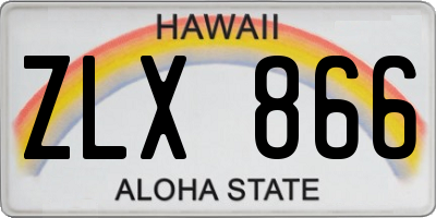 HI license plate ZLX866