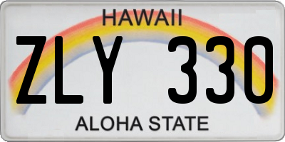 HI license plate ZLY330