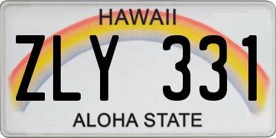HI license plate ZLY331