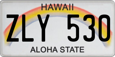 HI license plate ZLY530