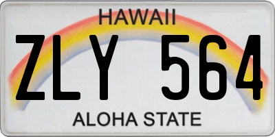 HI license plate ZLY564