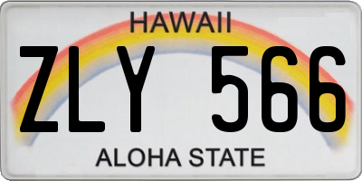 HI license plate ZLY566