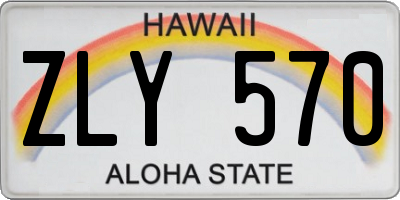 HI license plate ZLY570