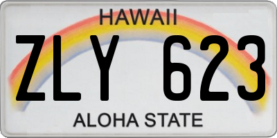 HI license plate ZLY623