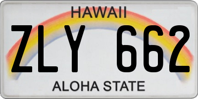 HI license plate ZLY662