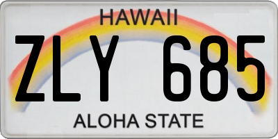 HI license plate ZLY685