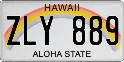 HI license plate ZLY889