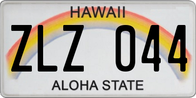 HI license plate ZLZ044