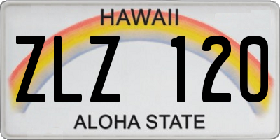 HI license plate ZLZ120