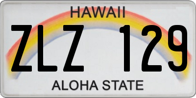 HI license plate ZLZ129