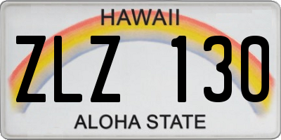 HI license plate ZLZ130