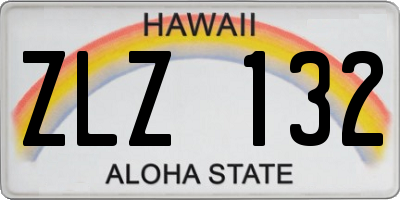 HI license plate ZLZ132