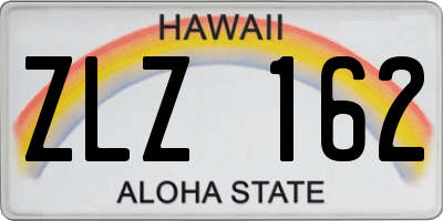 HI license plate ZLZ162