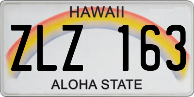 HI license plate ZLZ163