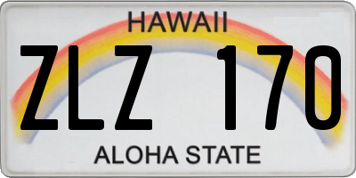 HI license plate ZLZ170