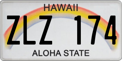 HI license plate ZLZ174