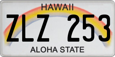HI license plate ZLZ253