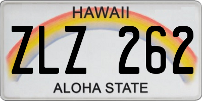 HI license plate ZLZ262