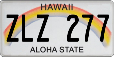 HI license plate ZLZ277