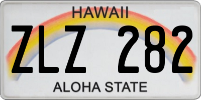 HI license plate ZLZ282