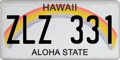 HI license plate ZLZ331