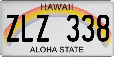 HI license plate ZLZ338