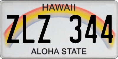HI license plate ZLZ344
