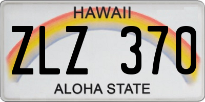 HI license plate ZLZ370
