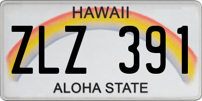 HI license plate ZLZ391